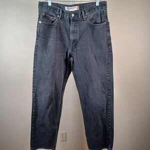 Levis 550 Vintage Relaxed Fit Black Denim Jeans 34x32 90s Skate Grunge